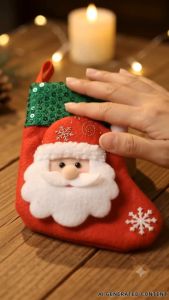 SK Kids Christmas Stockings Santa Snowman Reindeer Socks Tree Ornaments Holiday Gift Bags Home Decoration