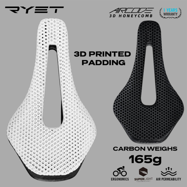 Sella Bici RYET In Carbonio Stampata 3D Ultraleggera AIRCODE MTB E Strada