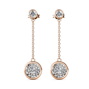 Her Jewellery Ophelia Dangling Earrings - Luxury Crystal Embellishments plated with 18K Gold