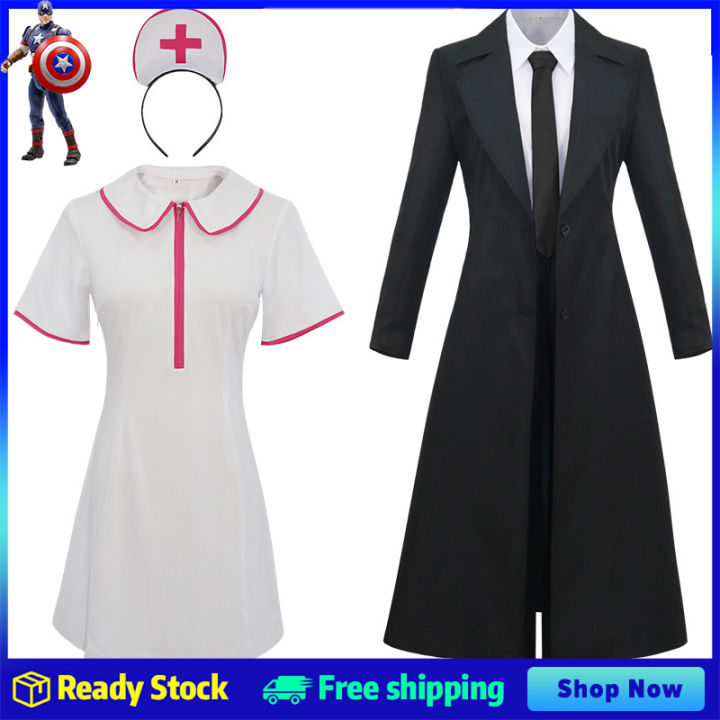 Anime Chainsaw Man Makima Nurse Uniform Makima Clothing Cosplay Costume ...