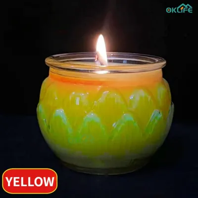 [OKLIFE. SG]Natural Plant Ghee Candles Long Burning Prayer Butter Lamps Eco-Friendly Ghee Butter Candles