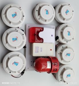 báo cháy báo khói tự động không dây đấu nối sẵn phát sóng radio của hãng Điện Tử Bình Minh hàng chính hãng