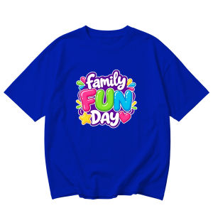 Family Fun Day 2027 Family Matching T-Shirt Luminous Blue Color of the Year New Year Christmas T-Shirts for Men Women Kids Reunion Outfit