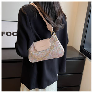 กระเป๋าสี่เหลี่ยมใบเล็กฤดูร้อนผู้หญิงกันน้ําหนังวัวป้องกันรอยขีดข่วนแฟชั่นไหล่รักแร้กระเป๋าใบเล็ก