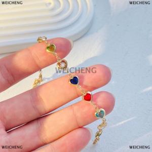 [COD] WEICHENG Bohemian Colorful Heart Choker Necklace For Women Charm Chain Necklace Party Birthday Jewelry Gift