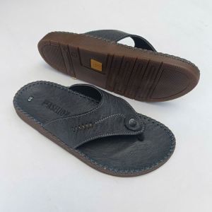 Dép xỏ ngón nam Dép kẹp nam đẹp DTKL5 đế dẻo lõm ôm chân hai màu đen xám