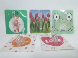 Móc dán tường chịu lực 3kg móc dán treo đồ đa năng siêu dính bản to 7.5 x 8.5 cm treo quần áo xoong nồi tiện lợi