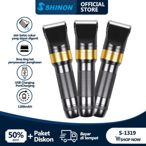 SHINON S-1319 Clipper / Rambut Hair Clipper Original / Cliper Rambut Cordless Professional pemotong rambut Original / Bergas Rambut Profesional
