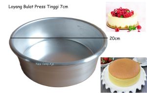 Loyang Bulat Press Diameter 20cm Tinggi 7cm