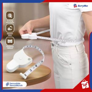 Meteran Badan Pengukur Lingkar Tubuh Otomatis Body Measuring Tape Pinggang Lengan & Dada