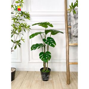 TANAMAN ARTIFICIAL POHON MONSTERA LATEX 90CM HIASAN DEKORASI SUDUT RUANG TAMU KANTOR RB6171