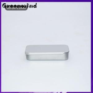 【Greenwind】 Metal Rectangular Empty Mini Tin Box Tinplate Push Candy Cases Storage Box