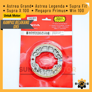 Kampas Rem Tromol Original Honda GN5 Kampas Rem Belakang Astrea Grand Legenda Supra X Lama Win 100 Supra Fit Lama Kanvas Rem Tromol Presisi Kanpas Ori AHM