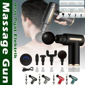 BIG MOM  Mesin Pijat Elektrik Pundak Punggung Tangan Massage Gun - Pijat Elektrik Pijat Getar Deep Tissue Muscle Massager Gun 4 In 1