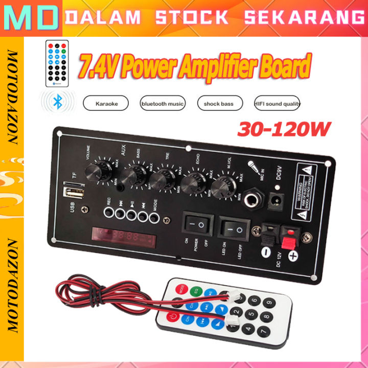 30W-120W Papan Amplifier MP3 Mobil 7.4V Papan Decoder Amplifier Audio Daya Pemutar USB TF Radio Untuk Audio Kendaraan Accs