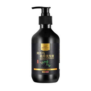 SG(Ready Stock)Polygonum Herbal Black Hair Shampoo 300ml White Hair to Black Hair Hair Growth Cover Hair Care