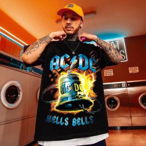 (มาใหม่) เสื้อยืดคนอ้วน เสื้อคอกลม cotton100% เสื้อสกรีนเท่ๆสกรีน ลายระฆังเพลิง ใหญ่สุด อก 65 นิ้ว ใส่สบาย ไม่ร้อน ไม่คัน พร้อมส่ง!!