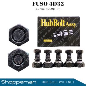 80mm MITSUBISHI FUSO 4D32 FRONT/REAR HUB BOLT WITH NUT STUD WHEEL HUB DRUM RH/LH