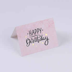 【Buy 1 get 1 Free】Flower Gilding Greeting Card Happy Birthday Valentines Day Wedding Thank You Card