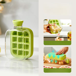 Easy Press Ice Cube Tray Silicone Ice Maker Non Stick Quick Release Portable Straw Cup Ice Tray Kitchen Appliance