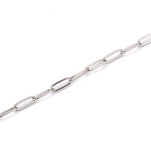 Stainless Steel Welded Flat O Cross Chain diy Necklace Bracelet Jewelry Accessories 18K Gold Chain