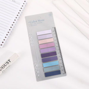200 sheets/pack Morandi lucency Sticky Notes Page Markers Planner Tab Plastic Note Combination Index for Student