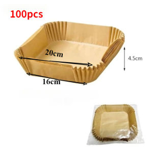 【Prompt delivery】50/100/200PCS Disposable Air Fryer Baking Paper Square Oil-Proof & Nonstick for Fryer & Oven Use