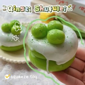 INTOONE Simulation Soufflé Squeeze Toy Green Grape Mango Slow Rebound Toy Soft Decompression Fingertip Toy Gift