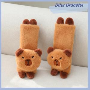 Ditur Car Headrest Neck Pillow Capybara Plush Shoulder Protection Cute Tissue Box Kawaii Car Decoration Of Car Supplies Plushie Gift