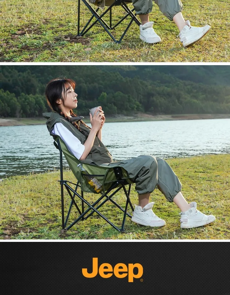 JEEP Outdoor foldable chair camping Portable fishing chair light