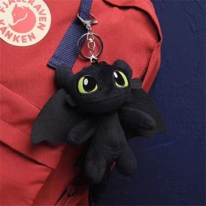 Kawaii Cartoon Toothless Plush Toys Keychain Anime Fury Backpack Pendant Doll Accessories Couple Birthday Gifts