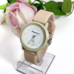 Jam Tangan Cewek Terbaru Tali karet Desain Angka Dial Fashion Korean Style