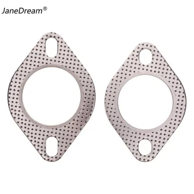 JaneDream 1Pcs 2-Bolt Hole 2.0 inch High Temperature Exhaust Gasket Turbo Flange 53mm Reinforced