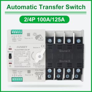 2P/4P năng lượng kép công tắc chuyển tự động 100/125A ATS 2/4 giai đoạn chuyển đổi không bị gián đoạn cho thành phố Điện Quang điện điện PV hệ thống