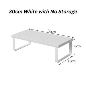 ✨ Wooden Monitor Stand Riser | Minimalist Workspace Desk Shelf Organizer | Laptop Display Stand Computer Screen Platform Keyboard Storage Rack Desktop Organizer Space Saving Table Shelf for Office Desk Home Setup Study Room