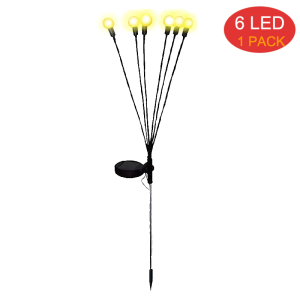 12/10/6 LED Solar Firefly Lights Outdoor Waterproof Decorative Lighting Starburst Swaying Floor Lamps for Lawn Garden Yard Patio Pathway
