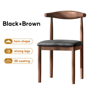 Dining Chair  Accent Chair Cafe Chair Modern High-Back Office Chair Nordic Backrest Horn Chair