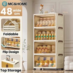 Isidoro.os Foldable Flip Storage Box Plastic Cabinet Drawer Clothes Wardrobe Home Organizer Storage