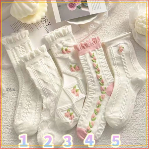 New Lolita Korean version of fashionable New Mid-calf Ankle Socks. Flower Design.