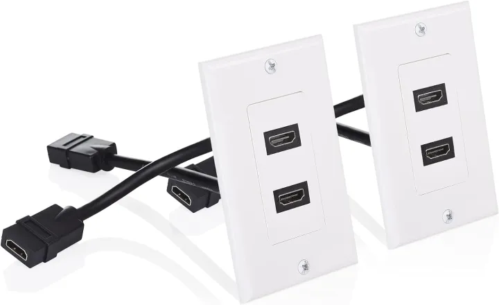 TENINYU Dual HDMI Wall Plate (2 Port) - 4K UHD, ARC, And - View #6