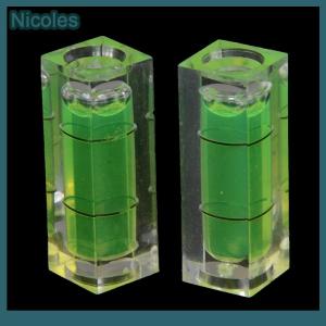 [Nicoles] 2pcs สี่เหลี่ยมผืนผ้า Cube Spirit ระดับฟองสบู่วัดระดับไม้บรรทัดเครื่องมือตรวจจับ