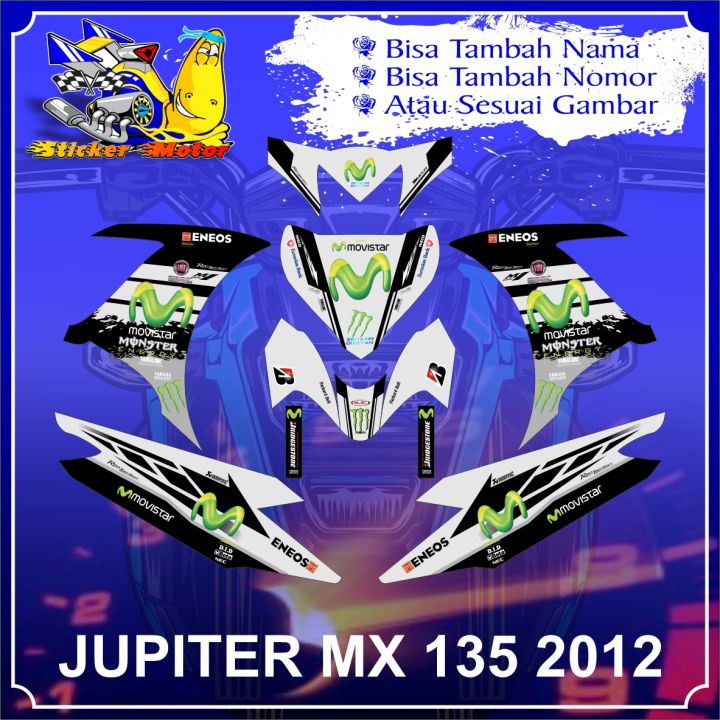 DECAL STICKER YAMAHA JUPITER MX 135 MOVISTAR A