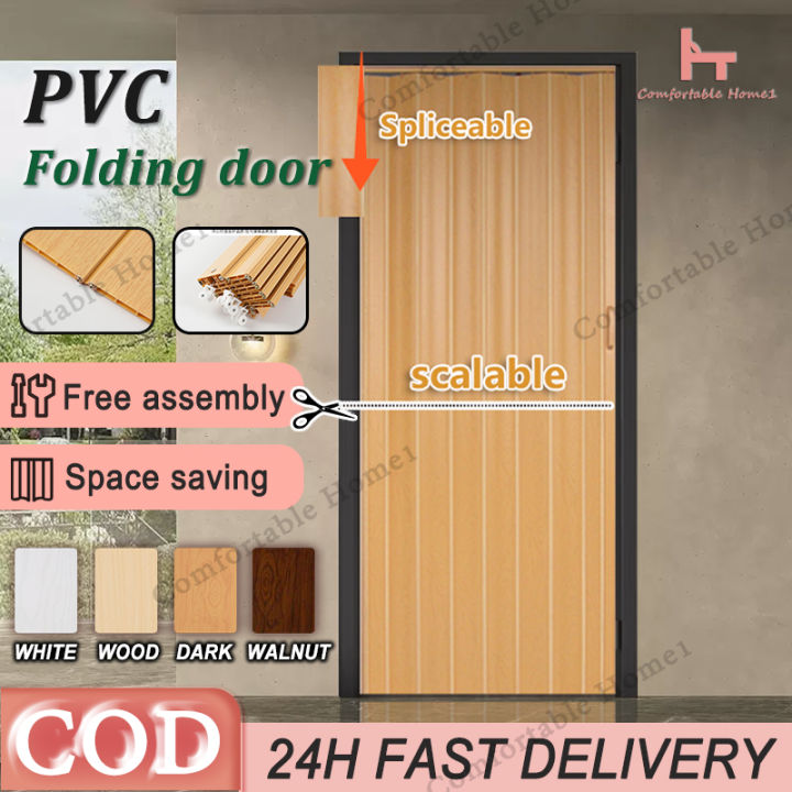 Sliding door PVC folding door Accordion door Indoor household partition