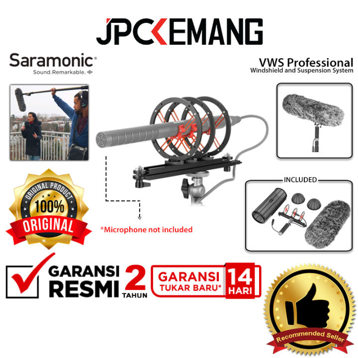 Système Pare-brise Et Suspension Saramonic VWS – Pour Micro Fusil Ou Crayon, Anti-vent, Anti-chocs, Utilisation Intérieur/extérieur