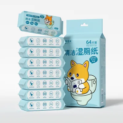 Multipurpose Disposable Wet Tissues 𝟴 𝗕𝗔𝗚𝗦 / 𝗣𝗔𝗖𝗞 Mini Alcohol Free Children Baby Cleaning Wet Wipes Tisu Basah 湿纸巾