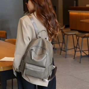 Hoàng Gia Bagger Ba lô cho phụ nữ da bò thật Túi Đeo Vai sức chứa lớn Ba lô du lịch thời trang túi xách đi làm đi chơi 8548