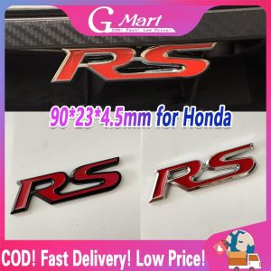 1Pcs Car Sticker Badge Metal 3D Grille RS Logo Applique Car Styling for Honda car Car-Grille-Sticker-RS