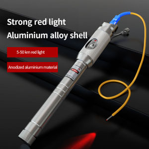 เครื่องระบุตำแหน่งความบกพร่องทางสายตาไฟเบอร์ออปติกปากกาสีแดง-650nm เครื่องทดสอบเลเซอร์สำหรับขั้วต่อ SC/FC และเครือข่าย FTTH เครื่องตรวจจับรอยรั่วอย่างมีประสิทธิภาพพร้อมโหมดต่อเนื่องและไฟชีพจร