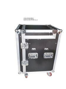 (Assembled 16U flight case)3 door console rack SPEEDSMOUNT cabinet for AV equipment mxier speaker amplifier storage cabinet table