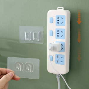 1 Cặp Ổ Cắm KEO Sticker Ổ Cắm Điện Ổ Cắm Móc Treo Tường Punch Miễn Phí Patch Panel Ổ Cắm Dán Móc